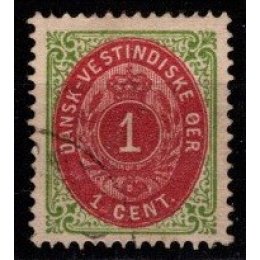 1876-79 - Dansk Vestindien - AFA 5y - Frimærke - Stemplet.
